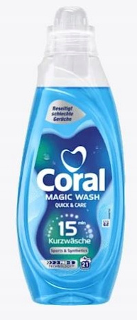 Coral Magic Wash Sport i syntetyczne - Płyn do prania z Niemiec 840ml/21p.