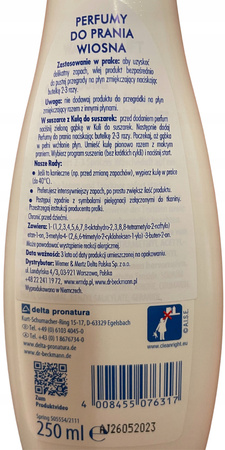 Perfumy do prania ubrań i kul do suszarek Dr. Beckmann Spring 250 ml