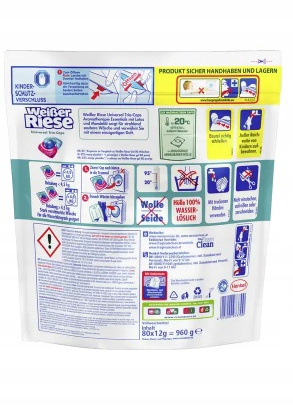 Kapsułki do prania Weisser Riese Universal Trio-Caps lotos 80 szt.