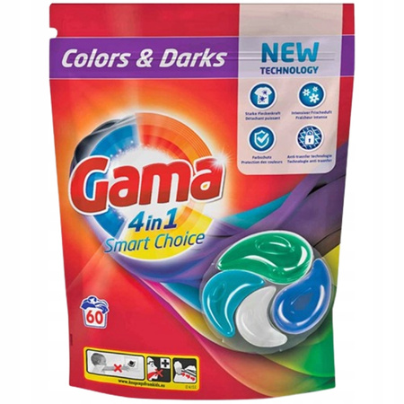 Kapsułki do prania Gama Smart Choice 4 in 1 universal 60 sztuk