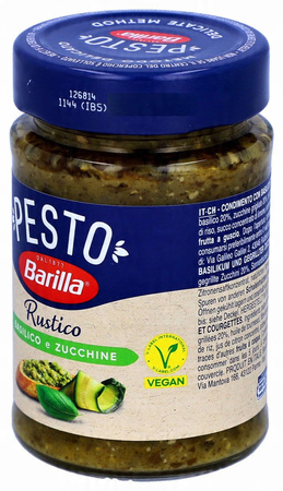 Barilla Pesto Bazylia Cukinia sos do makaronu grzanek 200g włoski