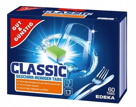 Tabletki do zmywarki classic (standardowe) G&G 60 szt.