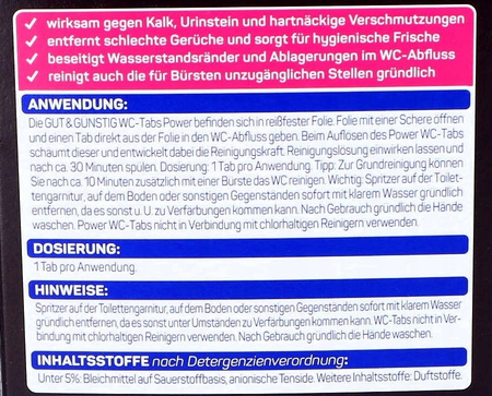 G&G tabletki do czyszczenie WC 0,05l