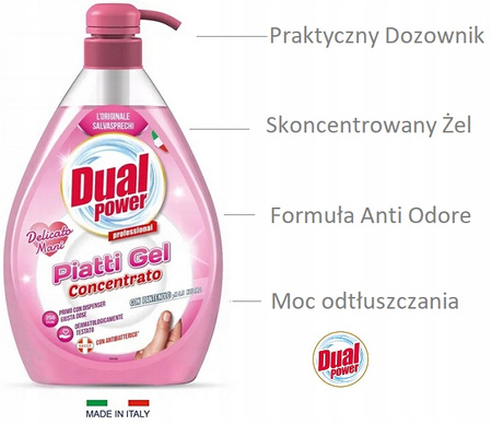 Płyn do mycia naczyń Dual Power kwiatowy 1 l