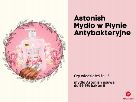 ASTONISH mydło do rąk o zapachu piwonii 600 ml