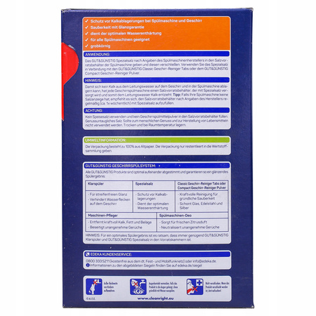 Sól do zmywarki gruboziarnista Gut&Gunstig 2 kg