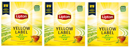 Herbata ekspresowa LIPTON YELLOW LABEL 120 torebek ZESTAW 3 SZT.