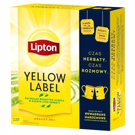 Herbata ekspresowa LIPTON YELLOW LABEL 120 torebek ZESTAW 3 SZT.