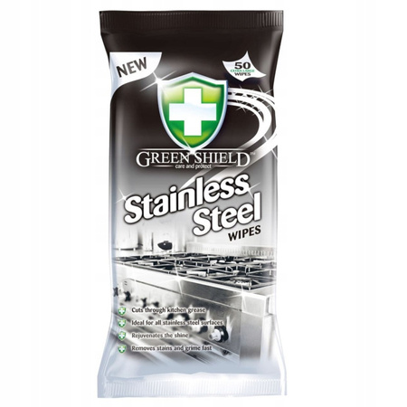 Green Shield chusteczki nawilżane czyszczenie stali nierdzewnej i okapów