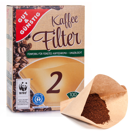 Filtry do kawy Gut & Günstig nr 2 100 sztuk