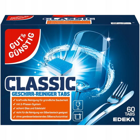 Tabletki do zmywarki classic (standardowe) G&G 60 szt.