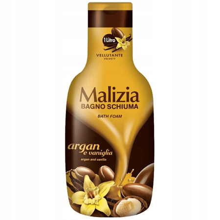 Malizia Bath Foam płyn do kąpieli Argan i Wanilia 1000ml