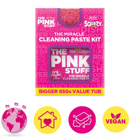 UNIWERSALNA PASTA CZYSZCZĄCA THE PINK STUFF 850g + Gąbka w zestawie!