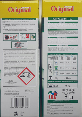 Original proszek do prania kolorów 8 kg