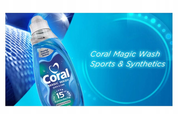 Coral Magic Wash Sport i syntetyczne - Płyn do prania z Niemiec 840ml/21p.