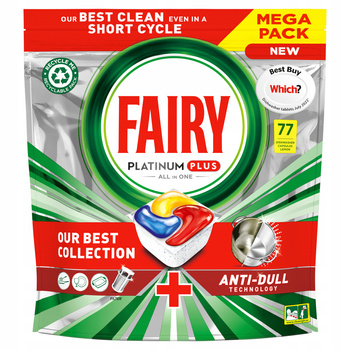 Fairy Platinum PLUS Tabletki Zmywarki 77szt. LEMON
