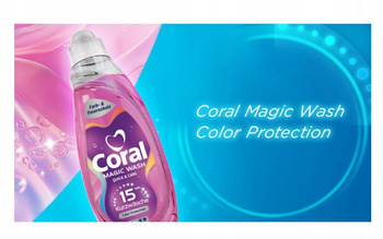 Coral Magic Wash Ochrona Kolorów - Płyn do prania z Niemiec - 840ml/21 prań