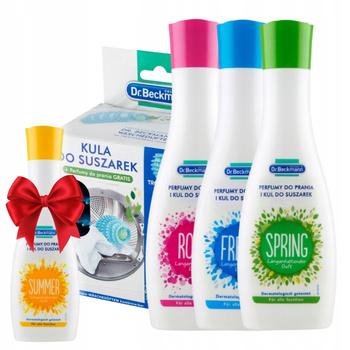 Dr. Beckmann Perfumy do Prania i Kula do Suszarek Zestaw + GRATIS